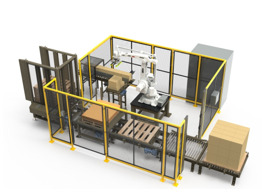 Brick Case Tiles Cement Palletizer Machine Robotic Arm Palletising Equipment